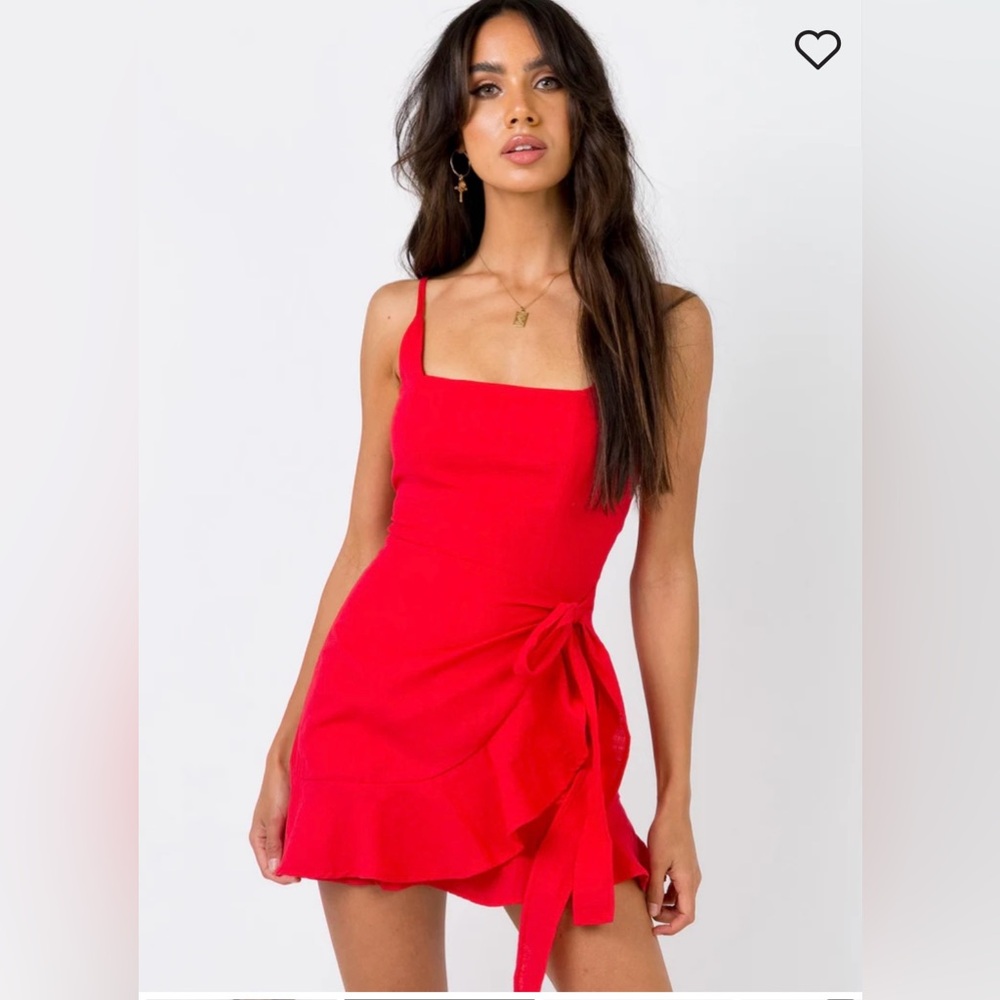 Princess Polly Love Lane Red Mini Dress - Picture 1 of 10